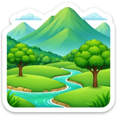 paisaje verde  sticker