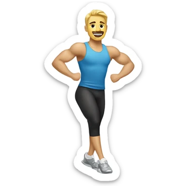 Gimnasio chico blanco sticker