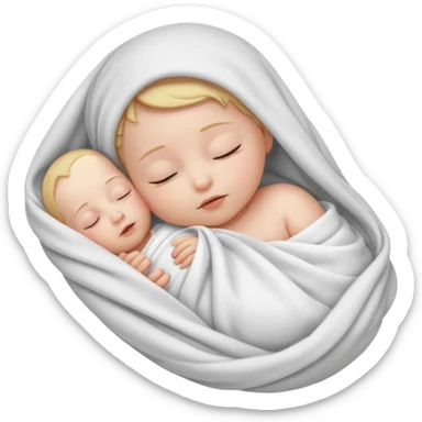 baby wrapped in blanket sticker