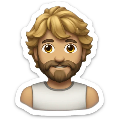 Canoso y barba candado sticker