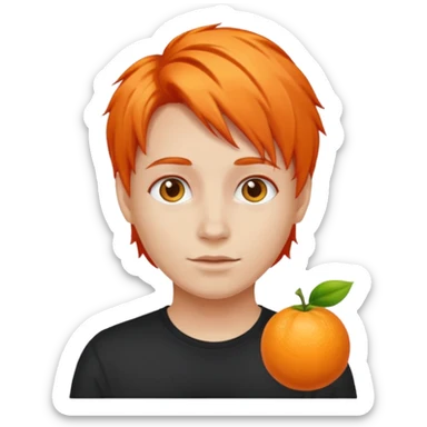 موهاشو نارنجی کن دقیقا همینو‌بدون کوچیگترین تغییر فقط sticker