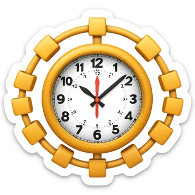 CLOCK WITH ALL ARMS AT 12 sticker
