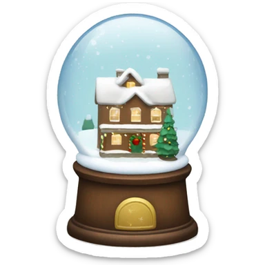 Christmas snowglobe sticker