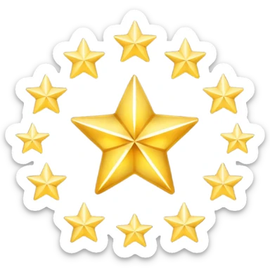 Can u make a emoji with 15 stars in a circle sticker
