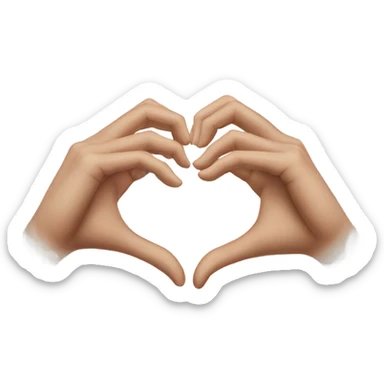 Heart hands infinity hands sticker