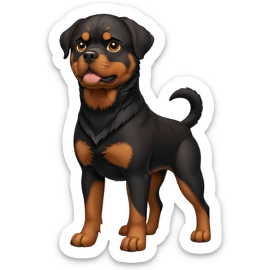 dog rottweiler full body sticker