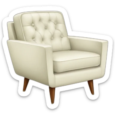 Mid century modern chair sticker