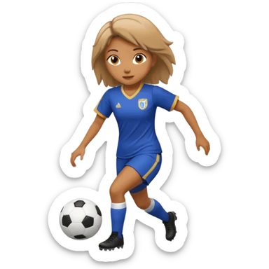 female soccer mentor playing soccer sticker