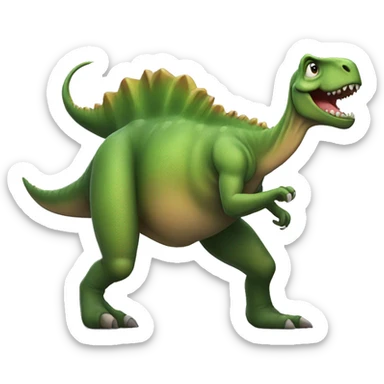 Dinosaur dancing tango sticker