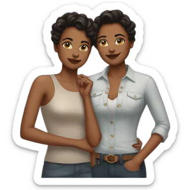 butch femme couple sticker
