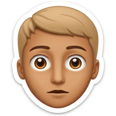 I want the the guy emoji but have his eyes  looking up sticker