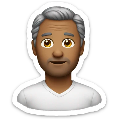 middle age man sticker