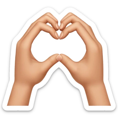 Heart hands sticker