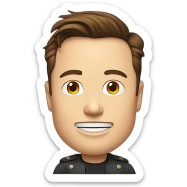 Elon Musk who makes an inch in the air sticker