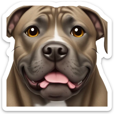 Brindle Staffordshire bull terrier sticker
