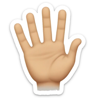 Three fingers (first second and third) sticker