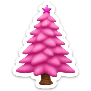 pink christmas tree sticker