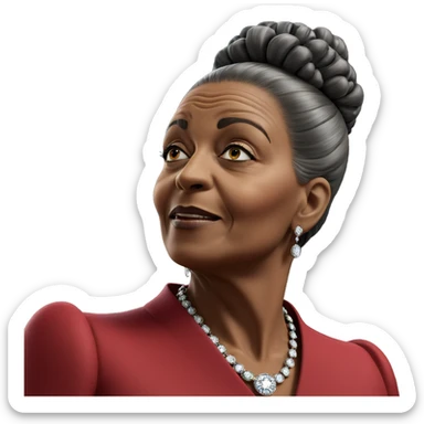 elegant old woman in jewelry sticker