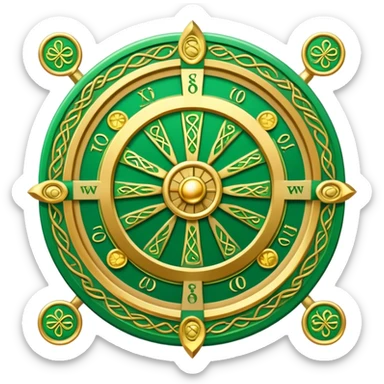 Wheel of fortune Celtic tarot card sticker