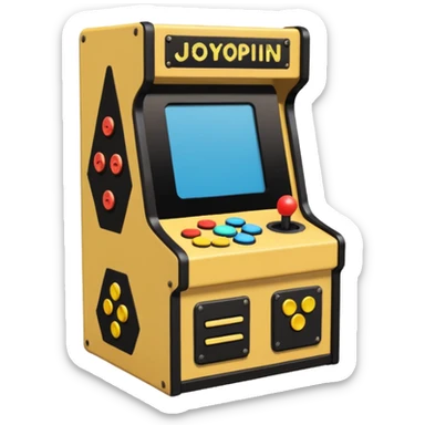 Pixel shooter cabinet sticker