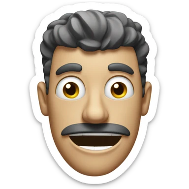 Blender with a mad face sticker