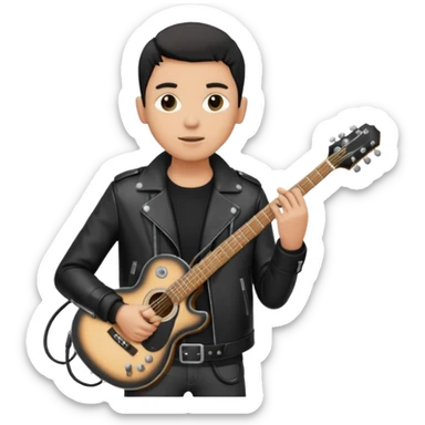 concert black Cable reels connected do a guitar sticker