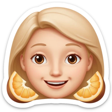 Emoji que refleje emoción por algo delicioso sticker