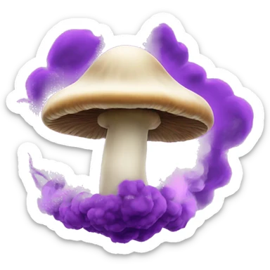 Mushrooms surrounded by purple smoke sticker