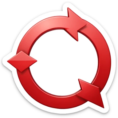 Prompt 15: "Is your backup plan."
Graphic: 🔄 Refresh/loop arrows icon (white with red highlights).
Animation: Arrows rotate smoothly.
Background: Transparent. sticker