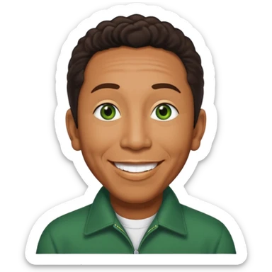 Smokey Robinson with green eyes sticker
