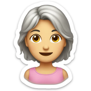 Madre con cara de desesperada mientras coge a su bebe que llora sticker