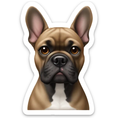 French bulldog mixed with a cane corso brown and black color sticker