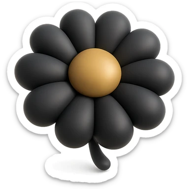 daisy flower in balloon style with pastel colors sticker