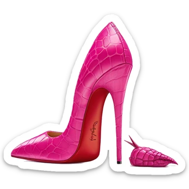 louboutin pink so kate crocodile stiletto sticker