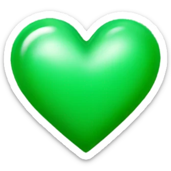 Green heart sticker