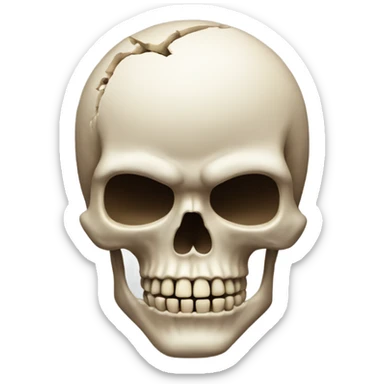 Skull emoji but with head explosion emoji combined sticker