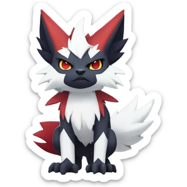 Edgy Cool Kawaii Litten-Absol-Zoroark-Zangoose-Pokémon Full Body sticker