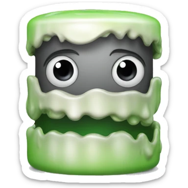 Oozing cylinder sticker