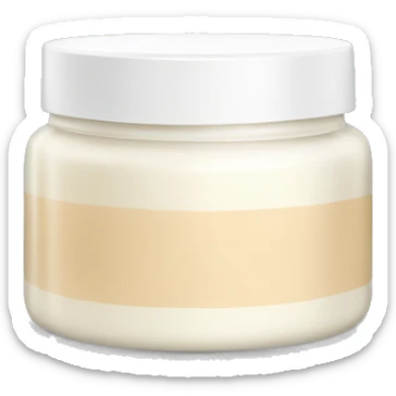 Skincare cream jar sticker