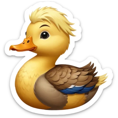 Sarı saçlı ördek sticker