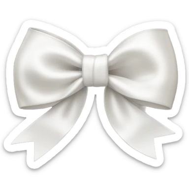 white satin bow sticker