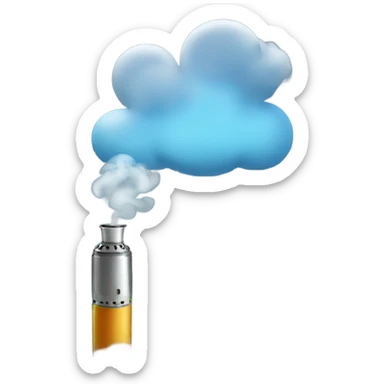 cloud smoking vape sticker