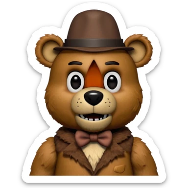 Freddy Fazbear (small hat) from Five Nights At Freddy's Movie sticker