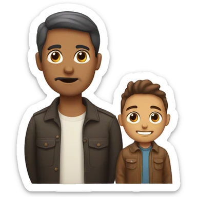 Padre abrazando a el hijo , sin caras  sticker