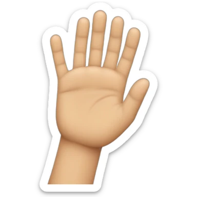 Una mano con el dedo índice a la mitad  sticker