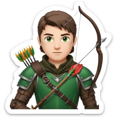 male dnd ranger sticker