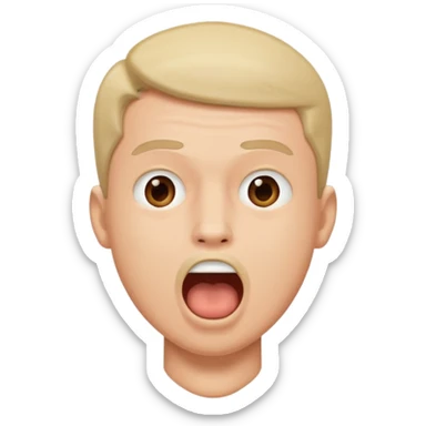 guy breathing with mouth sticker