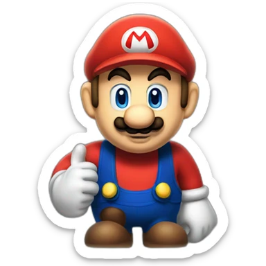 Mario killer sticker