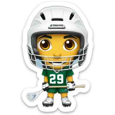 Lacrosse player sticker