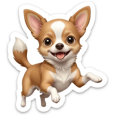 chihuahua jumping  sticker